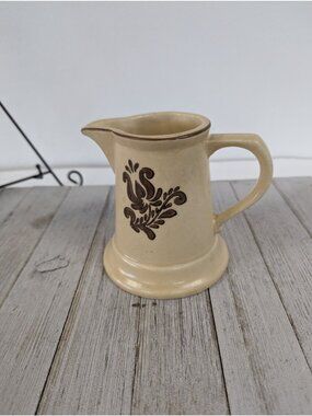 Pfaltzgraff Village Creamer Pitcher Tan Brown 4 1/2"